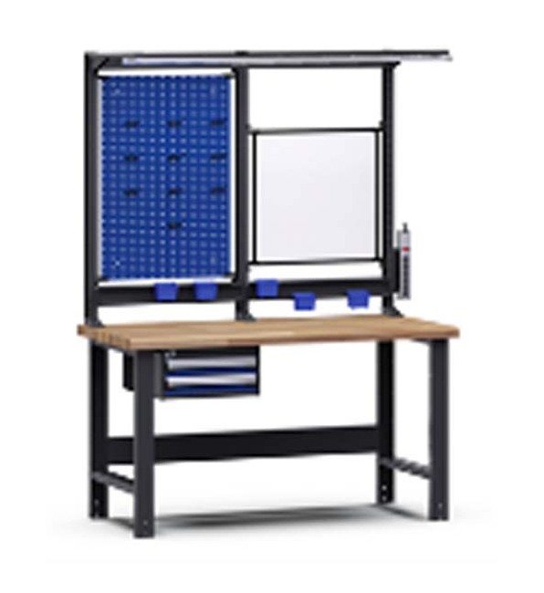 Heavy-Duty Drawer Storage Workstation with Laminated Wood Top - Image 1