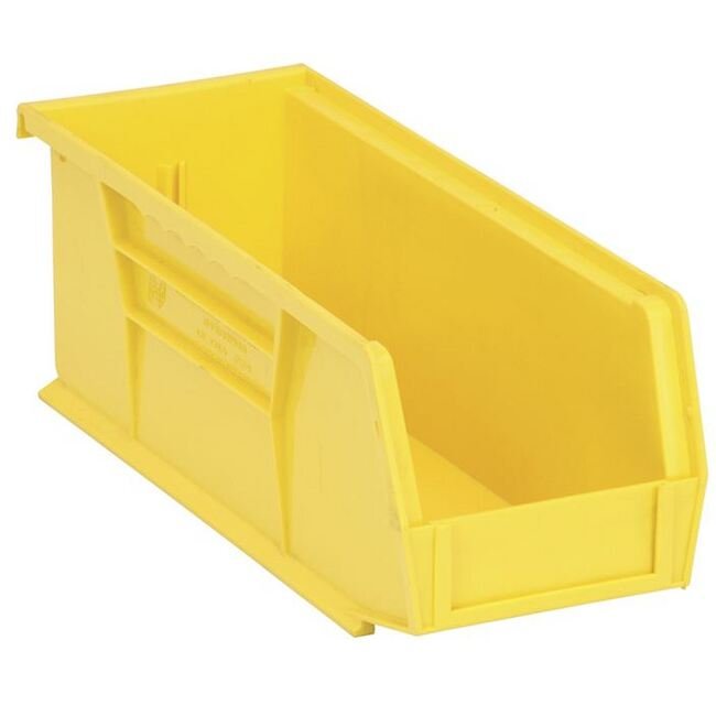 Yellow Ultra Stack & Hang Bin - 10-7/8" x 4-1/8" x 4" - Image 1