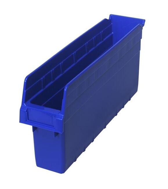 Blue Shelf Bin 17-7/8x4-3/8x8 - Image 1