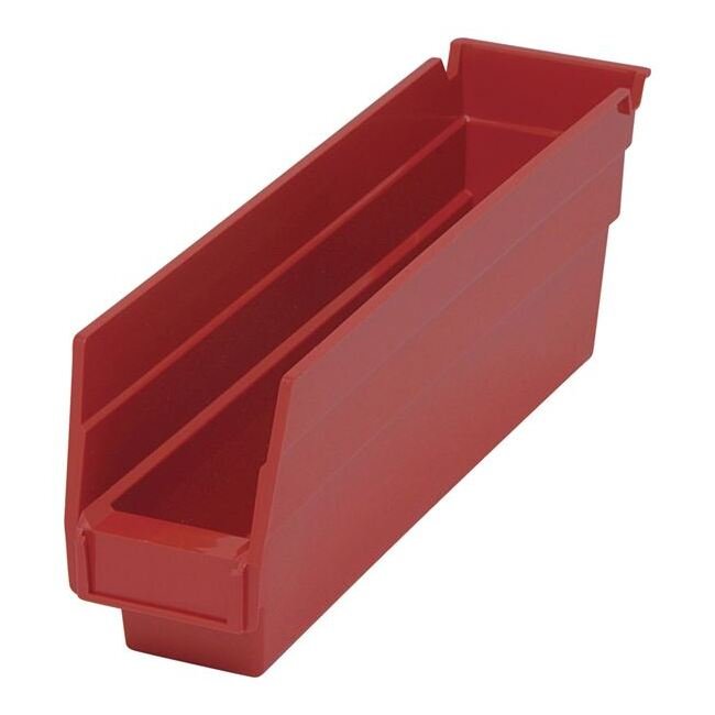 Red Shelf Bin 11-5/8in x 2-3/4in x 4in - Image 1