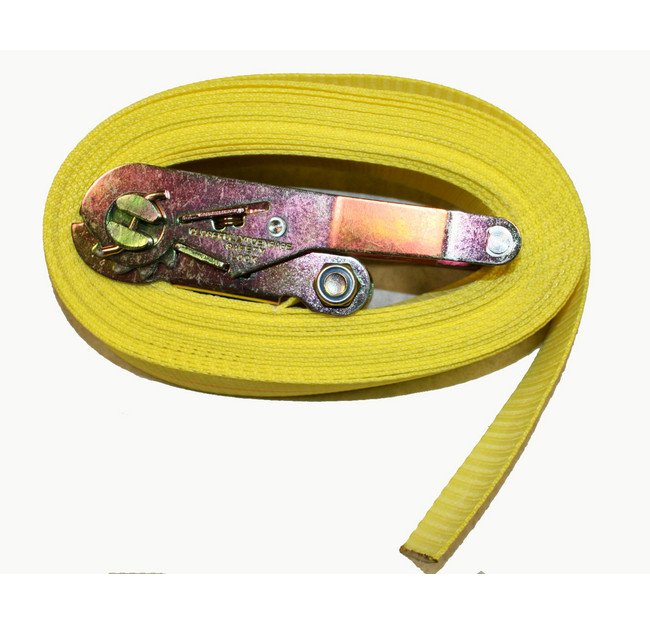 25-Foot Yellow Non-Sparking Ratchet Strap - Image 1