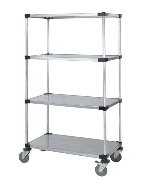 Heavy-Duty Solid Shelf Mobile Cart - Image 1