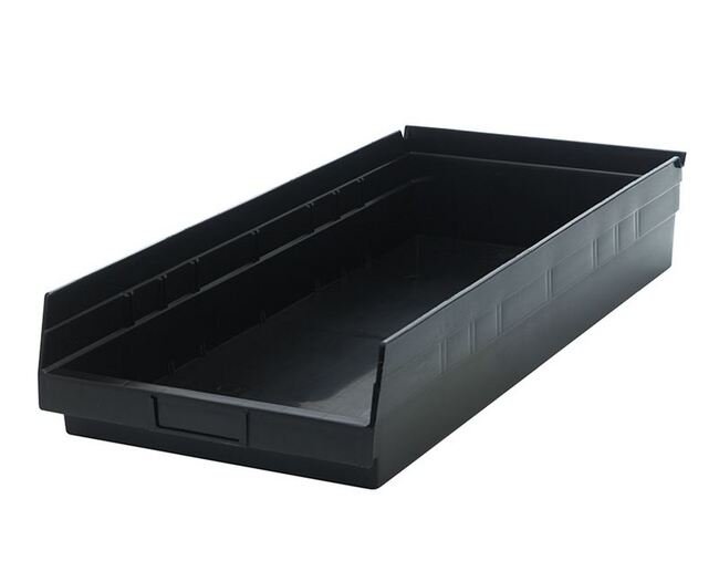 Heavy-Duty Black Shelf Bin - 23-5/8 x 11-1/8 x 4 Inches - Image 1