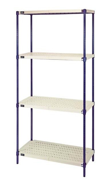 Heavy Duty 18x36x72 Inch Plastic Mat Wire Shelving Unit - Image 1