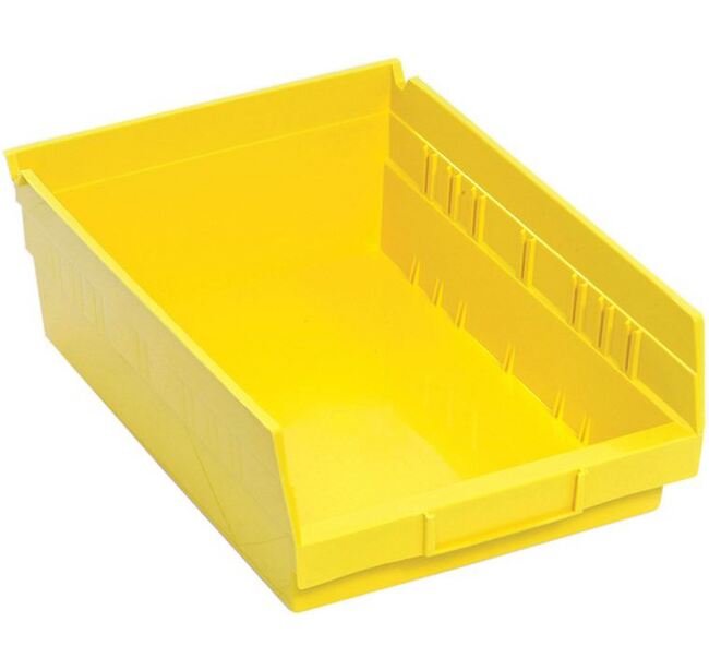 Heavy Duty Yellow Shelf Bin 11-5/8 x 8-3/8 x 4 Inches - Image 1