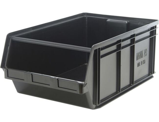Heavy-Duty Magnum Series Black Storage Bin - 29" x 18-3/8" x 11-7/8" - Image 1