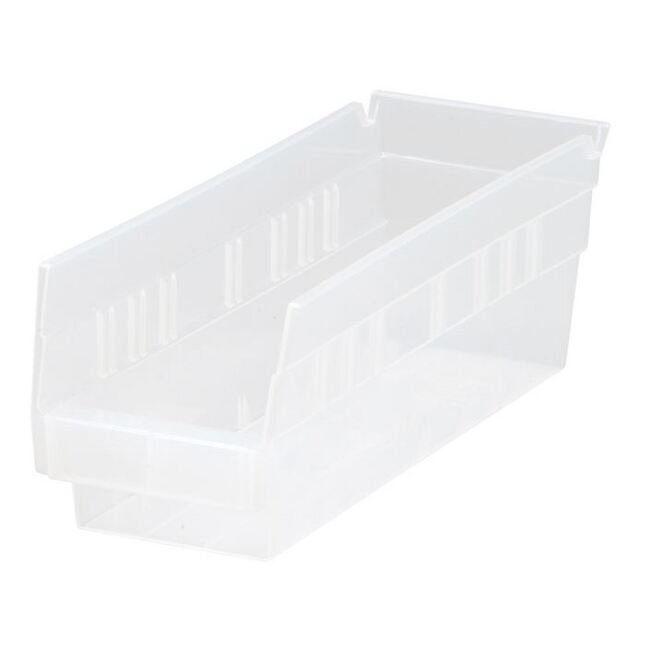 Clear Plastic Shelf Bin 11-5/8 x 4-1/8 x 4 - Image 1