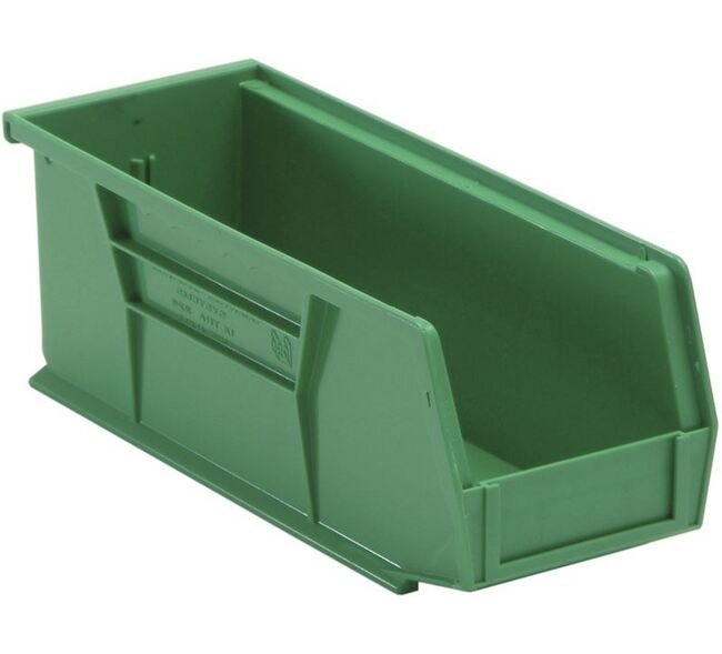 Green Ultra Stack & Hang Bin - 10-7/8" x 4-1/8" x 4" - Image 1
