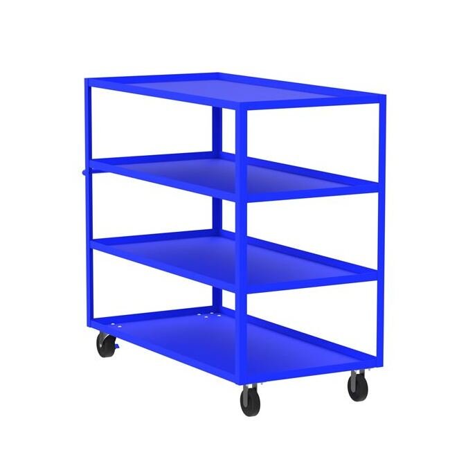 Heavy-Duty 4-Shelf Utility Cart for Bulk Material Handling - Image 1