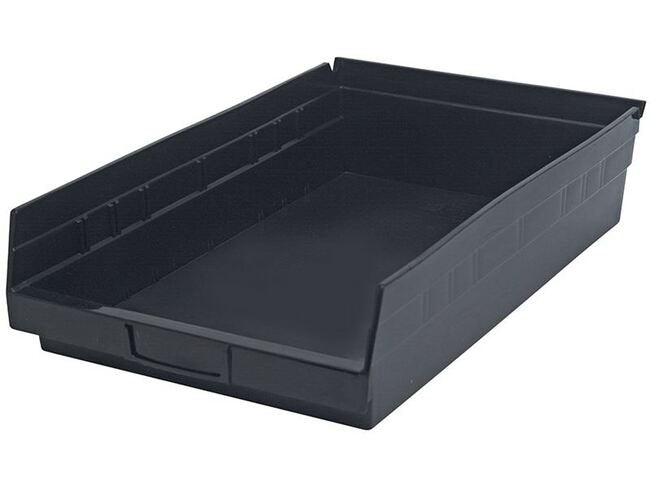 Heavy-Duty Black Shelf Bin 17-7/8" x 11-1/8" x 4" - Image 1