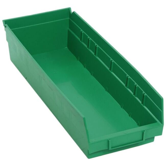 Green Shelf Bin 17-7/8In X 6-5/8In X 4In - Material Handling Storage Solution - Image 1