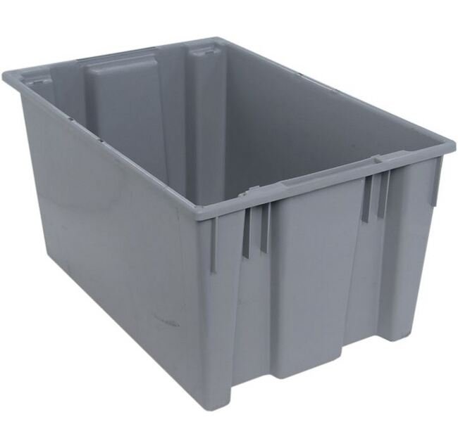 Gray Stack & Nest Tote 29-1/2 x 19-1/2 x 15 - Material Handling Bin - Image 1