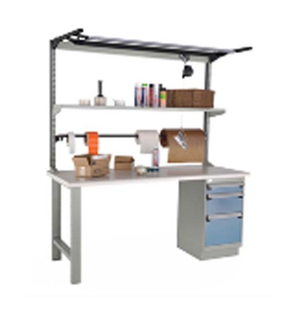 Heavy-Duty 72'' Workstation with Drawer Storage & Laminate Top - Image 1