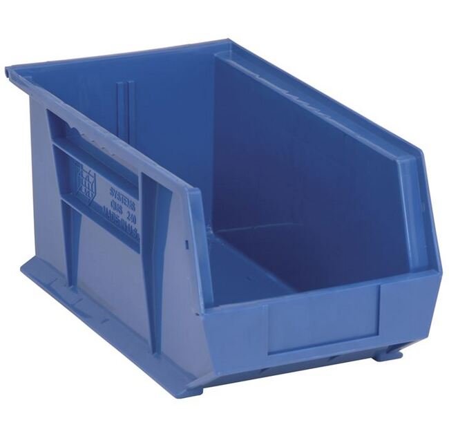 Durable Blue Ultra Stack & Hang Bin - 14-3/4 x 8-1/4 x 7 Inches - Image 1