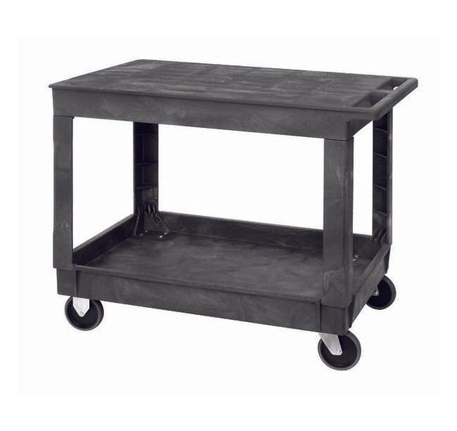 Heavy-Duty Polymer Mobile Cart with 2 Shelves - Image 1