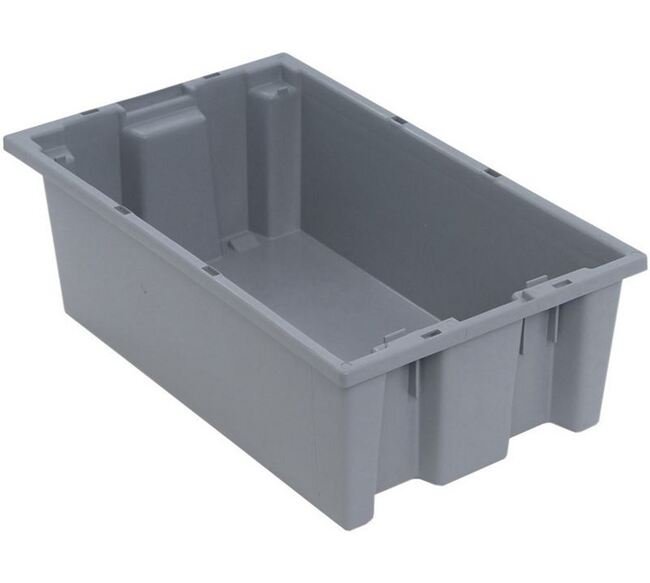 Gray Stack & Nest Tote 18x11x6 - Image 1