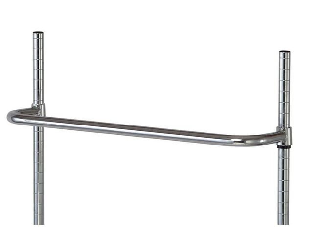 24-Inch Chrome Push Handle for Material Handling Units - Image 1