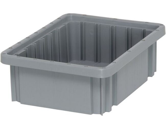 Gray Dividable Grid Container 10-7/8 x 8-1/4 x 3-1/2 - Image 1
