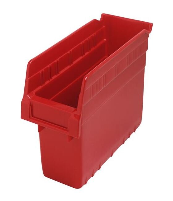Red Shelf Bin 11-5/8 x 4-3/8 x 8 Inches - Image 1