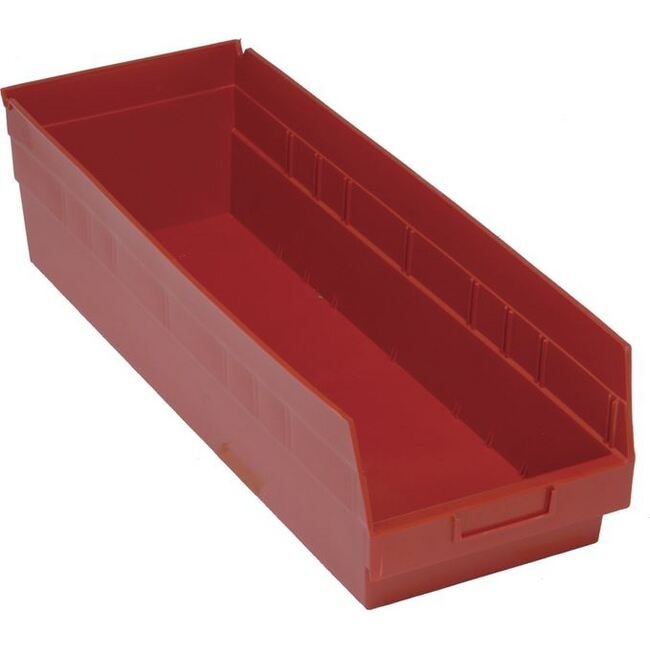 Red Shelf Bin 23-5/8In X 8-3/8In X 6In - Image 1