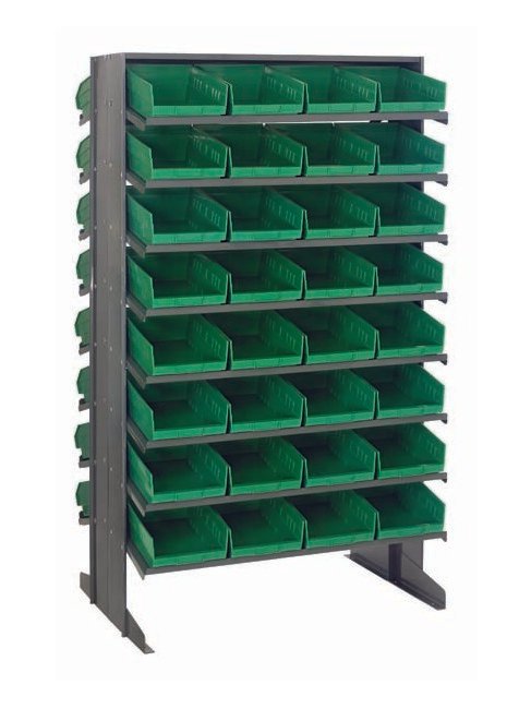 Heavy Duty Double Sided Pick Rack with 64 Green Bins - Image 1