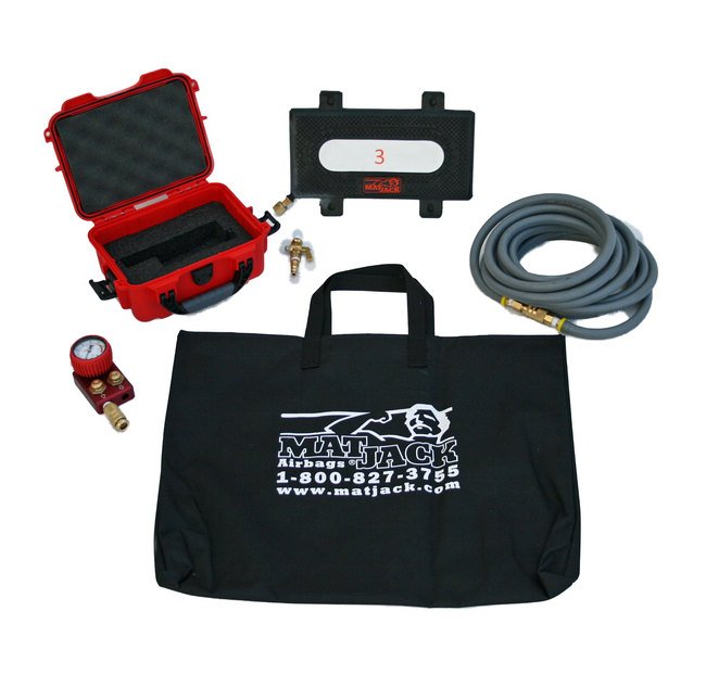 3.3 Ton Aramid Matjack High Pressure Air Lifting Bag Kit - Image 1