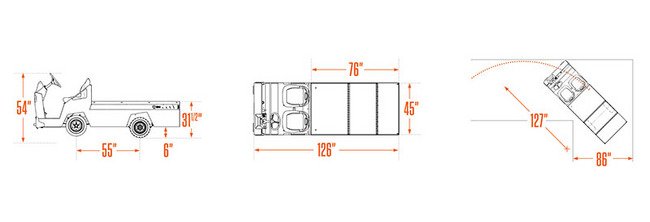 Motrec MC-480 2,000 lb Load Capacity Electric Burden Carrier - Image 2
