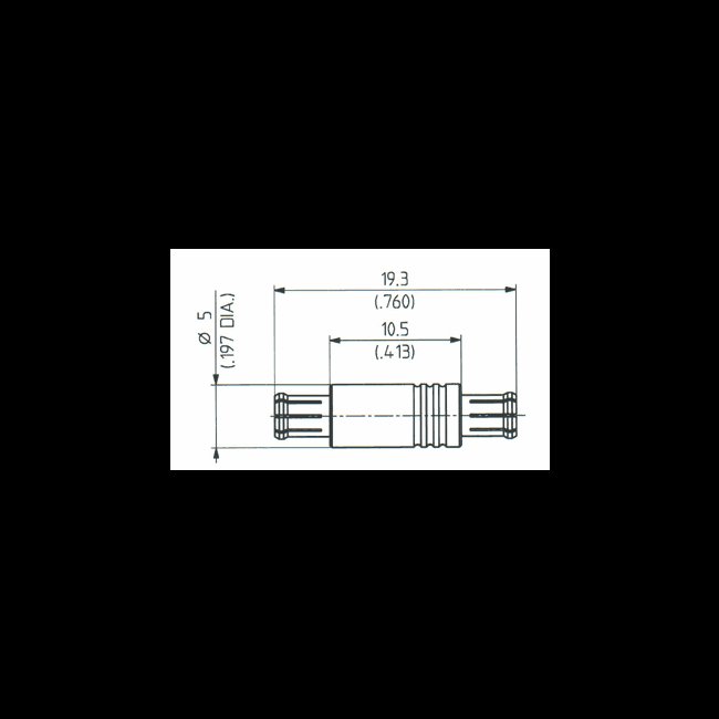 MCX Straight Plug Adaptor, Male - Image 2