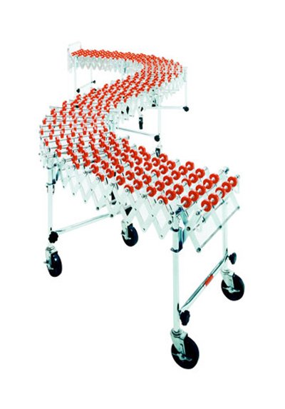 V218-44N, 595 Pound (lb) Weight Medium Duty Accordian Expandable Conveyor with Nylon Wheels - Image 1