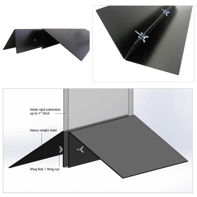 36 Inch Mightee Mount Sign Holder with Black Powder-Coated Steel Construction - Image 2