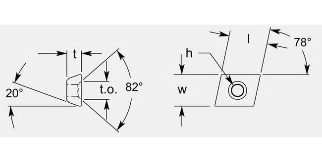 Edge Milling Blanks with Hole and Chamfers, Thickness 0.263 / 0.271 in - Image 1