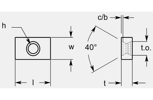 Ultra-Met On Edge Milling Blank with Hole, 0.309 / 0.315 in - Image 1