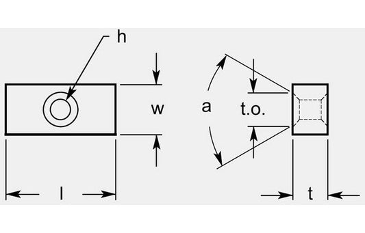 Ultra-Met On Edge Milling Blanks with Hole, 0.185/0.191 in - Image 1