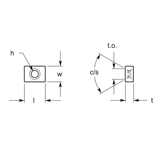 Ultra-Met® On Edge Milling Blank with Hole, 0.197/0.205 in Thickness - Image 1