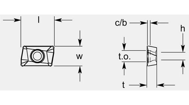 ISO Style Parallelogram Milling Blank with Chipbreaker, 0.193 / 0.199 in Thickness - Image 1