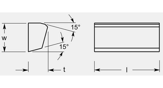 Premium PCD Wedge Style Milling Blank, 0.262/0.272in - Image 1