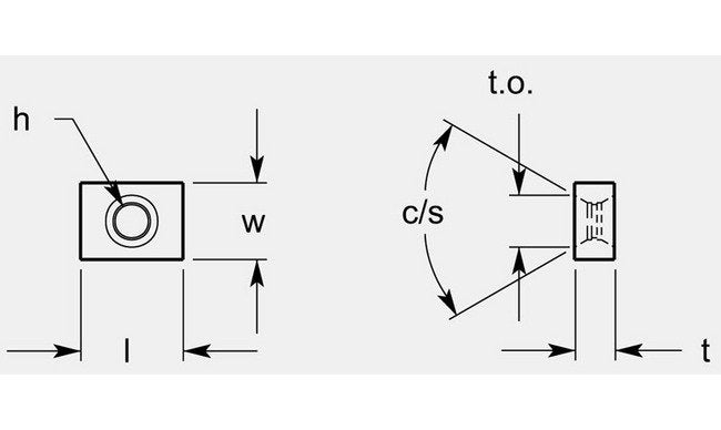 Ultra-Met On Edge Milling Blanks with Hole, 0.198 / 0.206 in - Image 1