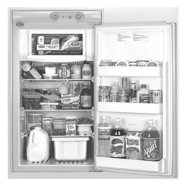 3 Way RV Refrigerator - LP Gas, 120V AC, 12V DC, Beige Finish - Image 2