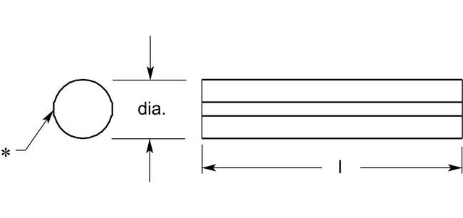 High-Quality Round Rod with Ground Belly Band, 0.335/0.345 in - Image 1