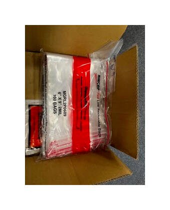 Uline S-271 Red Line Mini Grip Bags 6x9, 2 Mil 1000 PCs - Image 1