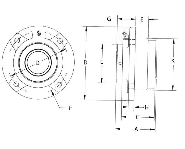 Timken Type E Piloted Flange Heavy Duty Mounted Units - Image 1