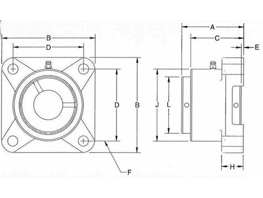 Timken Type E 4-Bolt Flange Heavy Duty Mounted Units - Image 1
