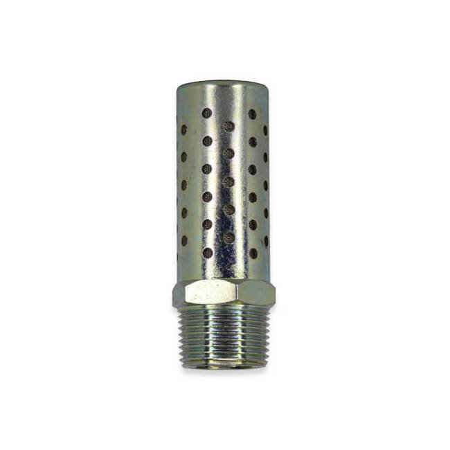 ZSAM Series 1/8 Inch (in) Male National Pipe Thread (MNPT) High Flow Steel Muffler - Image 1
