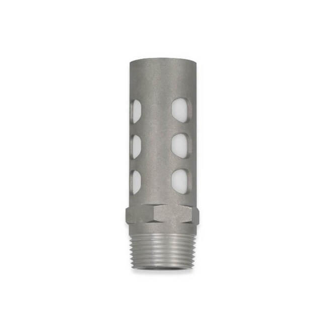 AAFM Series 1/2 Inch (in) Male National Pipe Thread (MNPT) Aluminum Repairable Muffler - Image 1