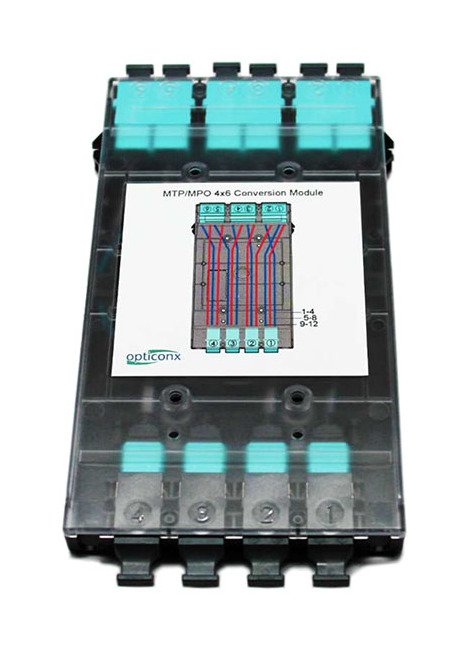 Xtreme Low Loss (XL) Type OM4 4-12 Fiber Male Multi-Fiber Termination Push-On (MTP®) (M) to 6-8 Fiber Male Multi-Fiber Termination Push-On (MTP®) (M) Conversion Module - Image 1