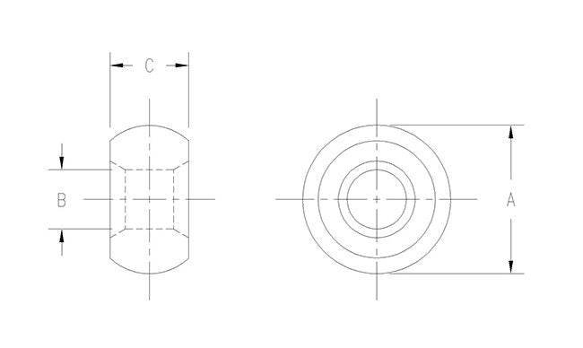 NAS494 Series 0.076 to 0.073 Inch (in) Dimension B Plain Ball End - Image 2