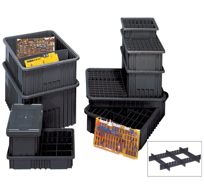 Conductive Grid Container - 10-7/8" x 8-1/4" x 2-1/2" - Image 1