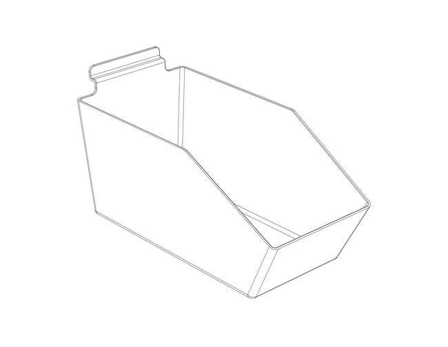 Clear Long Opti-Bins & Label Holder for Slatwall - Image 2