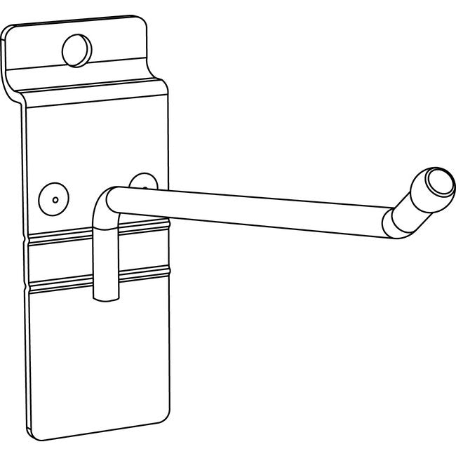 Heavy-Duty Single-Prong Slatwall Hook, 8" Long, Zinc Finish - Image 2