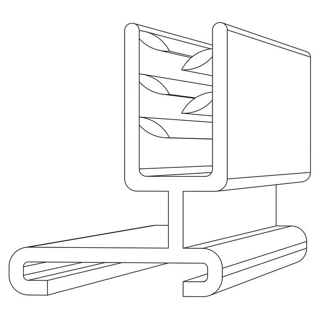 Offset Style Slide-On Gripper Sign Holder with Hinge, 0.100" to 0.250" Grip Capacity - Image 2